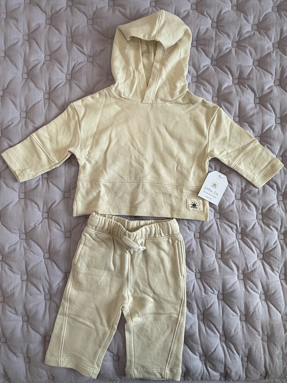 NWT Little Co. Lauren Conrad Hooded Baby Sweatshirt & Pants Set
